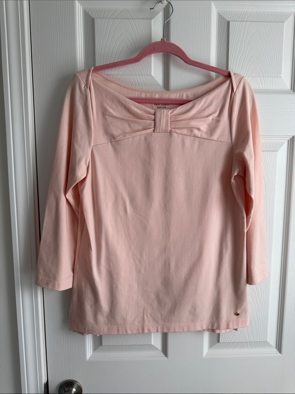 kate spade Light Pink Bow-Back Long Sleeve Top